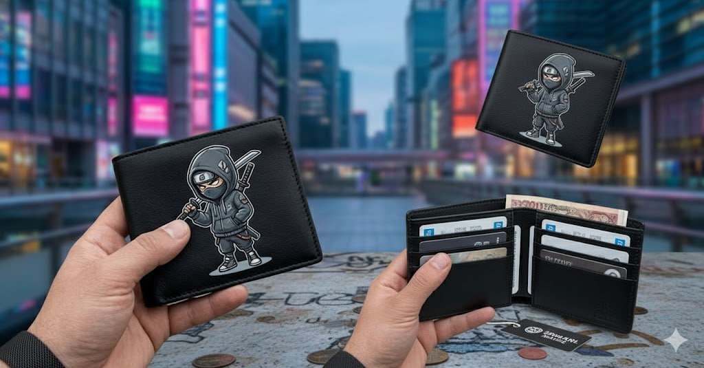 "Street Art Wallet: Ninja Style - กระเป๋าสตางค์หนังพรีเมียม ลายสตรีทสุดเท่"
