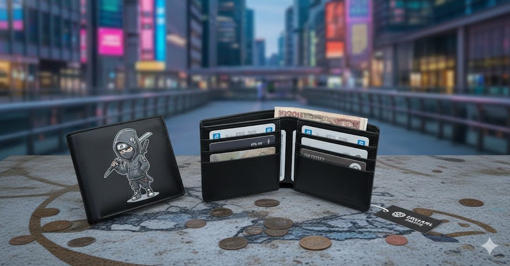 "Street Art Wallet: Ninja Style - กระเป๋าสตางค์หนังพรีเมียม ลายสตรีทสุดเท่"